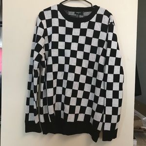 forever 21 checkered sweater